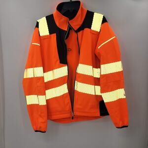 Portwest Large Orange Neon Safety Jacket coat Hi Visiblitity